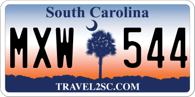 SC license plate MXW544