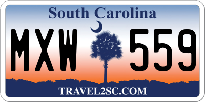 SC license plate MXW559
