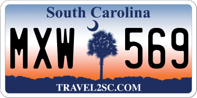 SC license plate MXW569