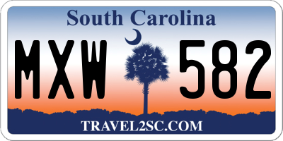 SC license plate MXW582