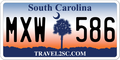 SC license plate MXW586