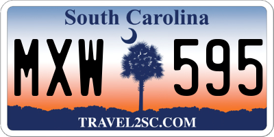 SC license plate MXW595