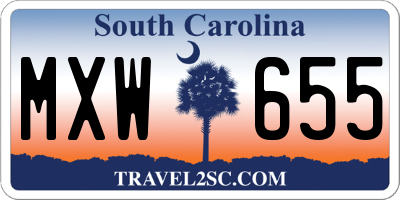 SC license plate MXW655