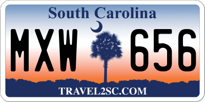 SC license plate MXW656