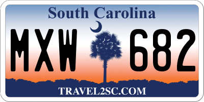 SC license plate MXW682