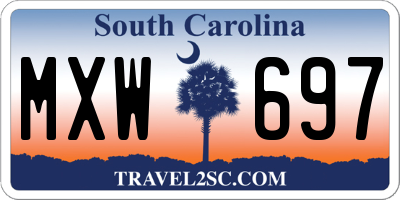 SC license plate MXW697
