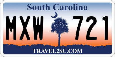 SC license plate MXW721
