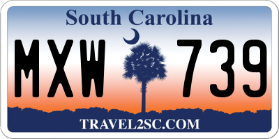 SC license plate MXW739