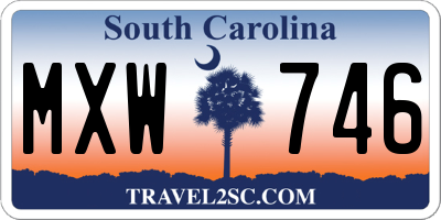 SC license plate MXW746