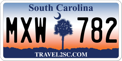 SC license plate MXW782