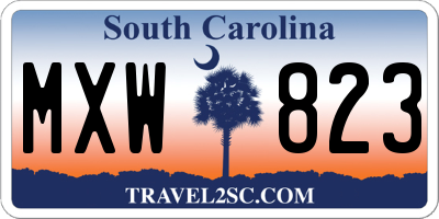 SC license plate MXW823