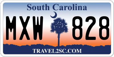 SC license plate MXW828