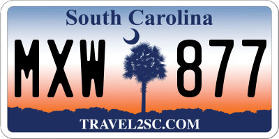 SC license plate MXW877