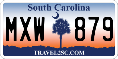 SC license plate MXW879