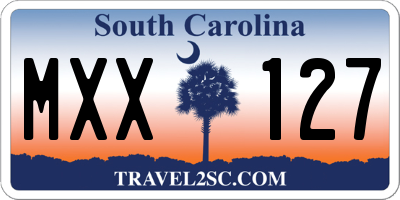 SC license plate MXX127