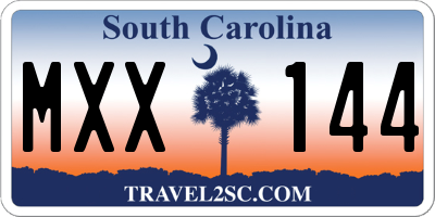 SC license plate MXX144