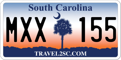 SC license plate MXX155