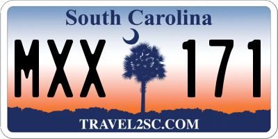 SC license plate MXX171