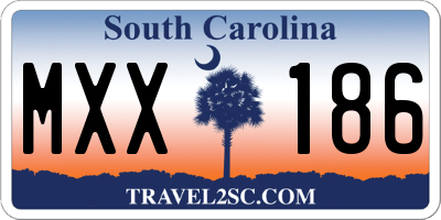 SC license plate MXX186