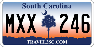 SC license plate MXX246