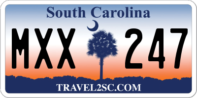 SC license plate MXX247