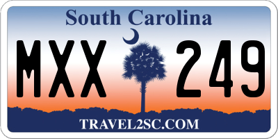 SC license plate MXX249