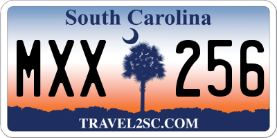SC license plate MXX256
