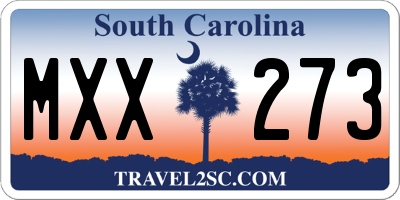 SC license plate MXX273
