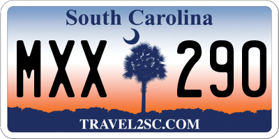 SC license plate MXX290