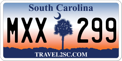 SC license plate MXX299
