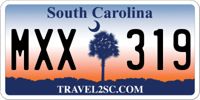 SC license plate MXX319