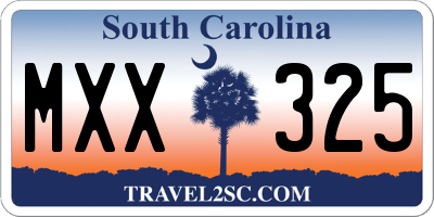 SC license plate MXX325