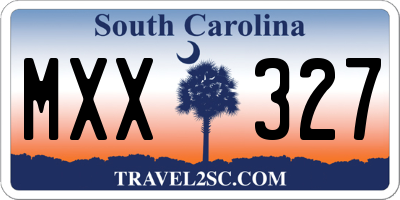 SC license plate MXX327