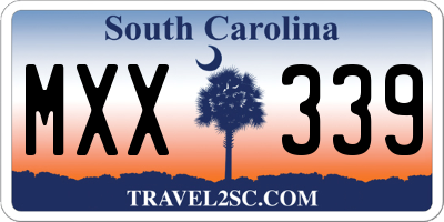SC license plate MXX339