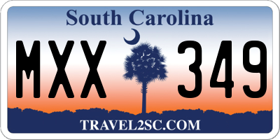 SC license plate MXX349