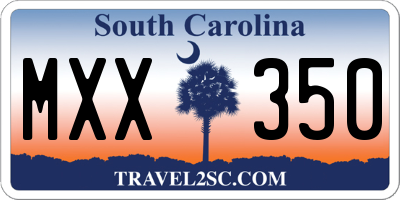 SC license plate MXX350