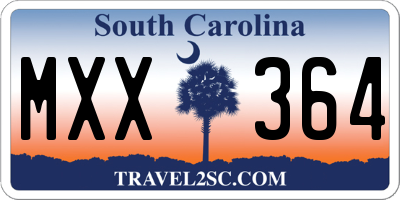 SC license plate MXX364
