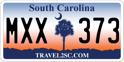 SC license plate MXX373