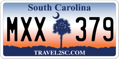 SC license plate MXX379