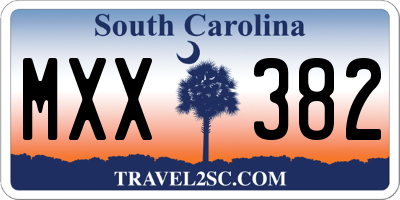 SC license plate MXX382