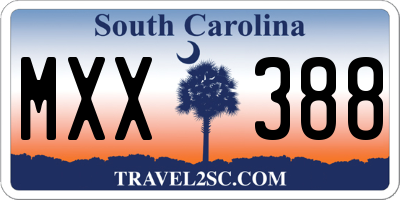 SC license plate MXX388