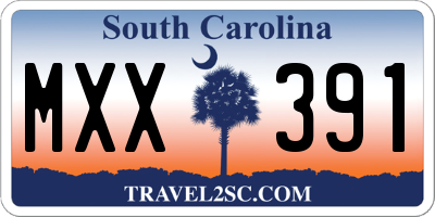 SC license plate MXX391
