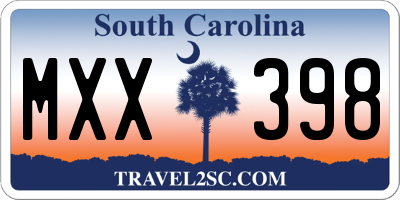 SC license plate MXX398