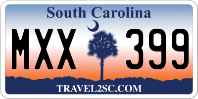 SC license plate MXX399