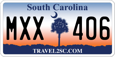 SC license plate MXX406
