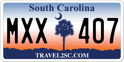 SC license plate MXX407