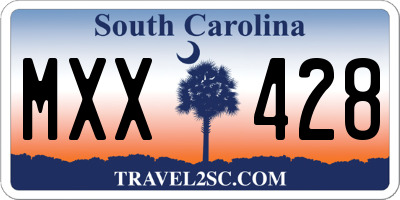 SC license plate MXX428