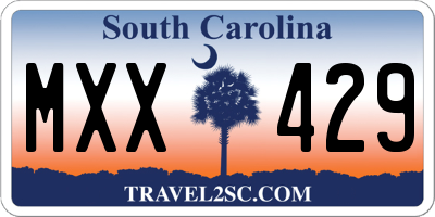 SC license plate MXX429