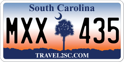 SC license plate MXX435