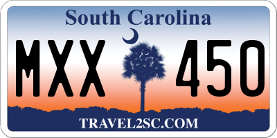 SC license plate MXX450